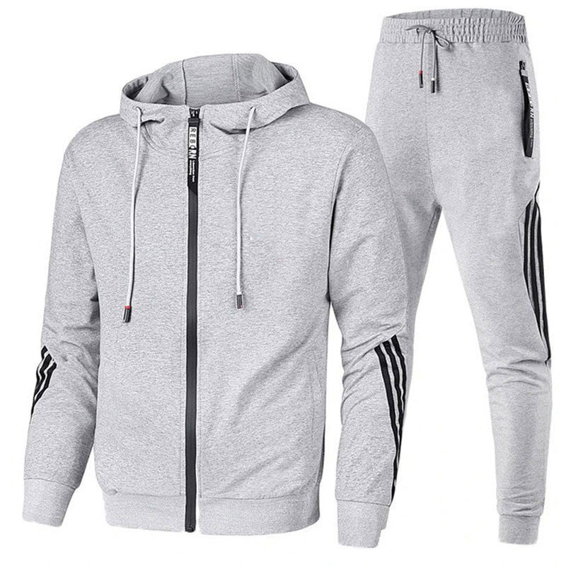 Willem comfortabel trainingspak voor heren – zachte en ademende set met broek en hoodie, ideaal voor sporten, casual wear en actieve vrijetijdsbesteding.