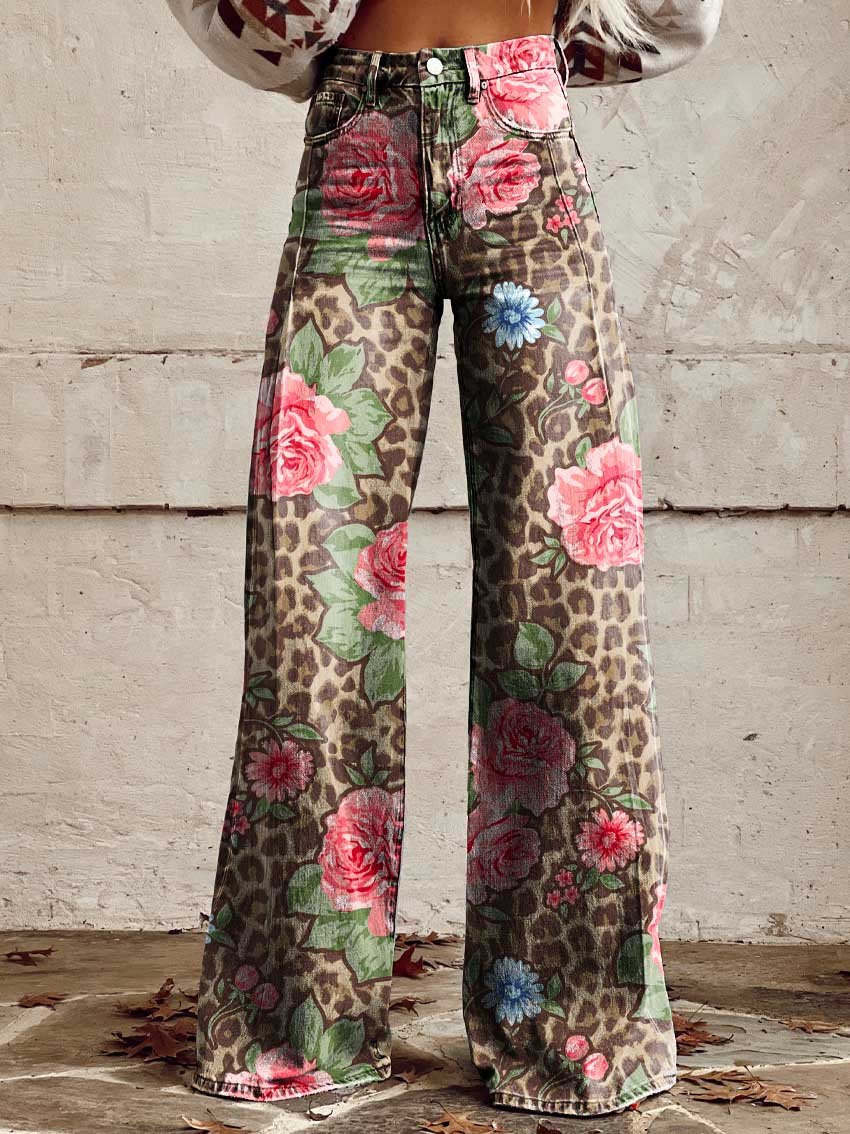 NOLI damesbroek – vrolijke broek met vintage vibe, comfortabele pasvorm en modieuze print voor een speelse en stijlvolle look.