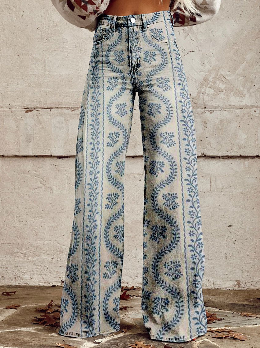 NOLI damesbroek – vrolijke broek met vintage vibe, comfortabele pasvorm en modieuze print voor een speelse en stijlvolle look.