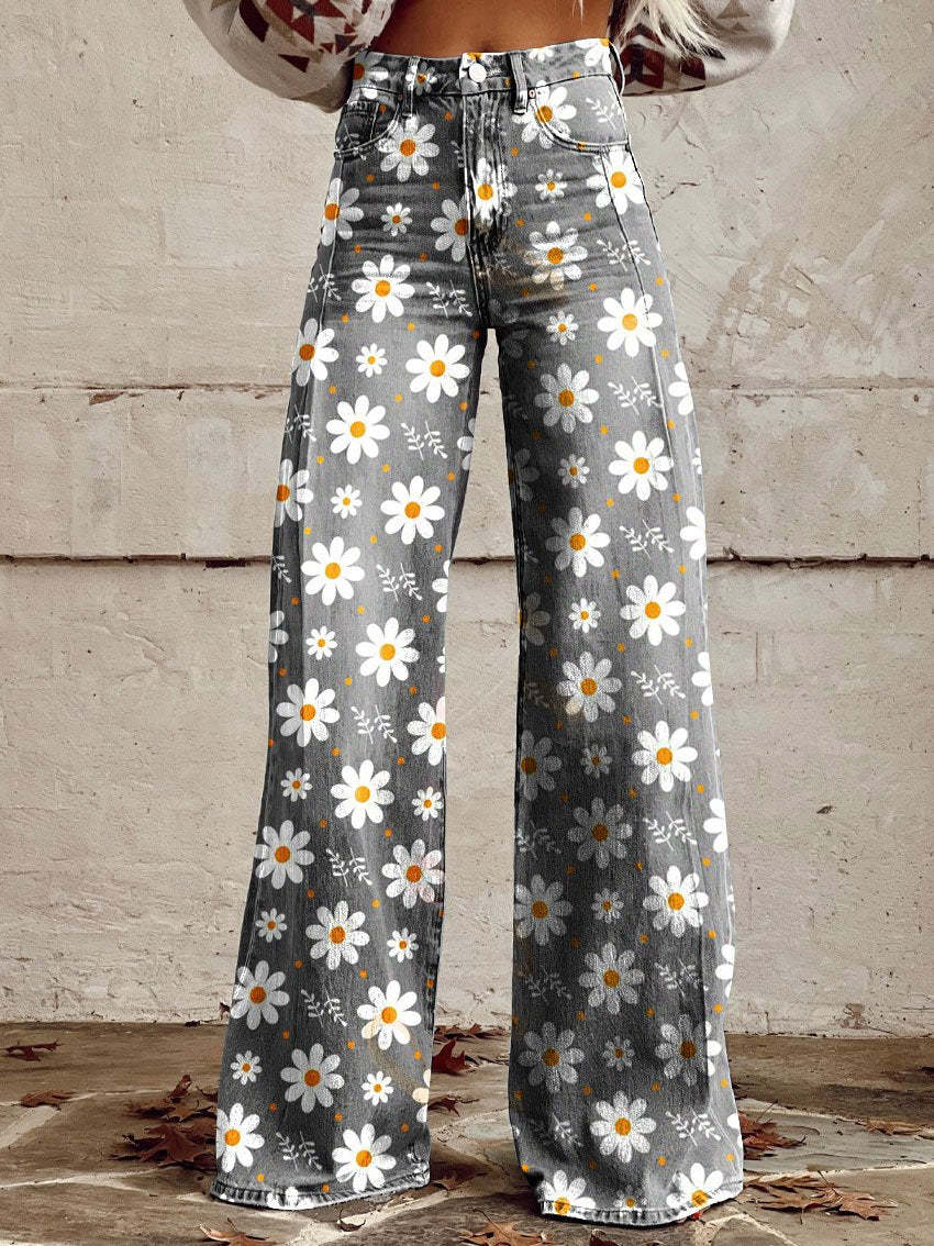 NOLI damesbroek – vrolijke broek met vintage vibe, comfortabele pasvorm en modieuze print voor een speelse en stijlvolle look.
