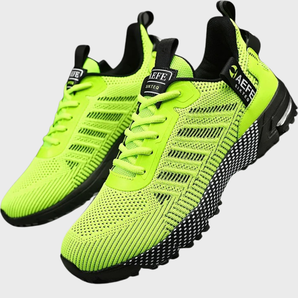 Hektor lichtgewicht zomersportschoenen voor mannen van ademend mesh materiaal met flexibele zool en comfortabele, sportieve pasvorm.
