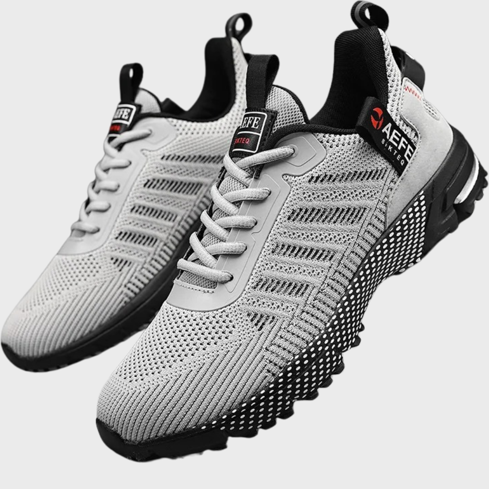 Hektor lichtgewicht zomersportschoenen voor mannen van ademend mesh materiaal met flexibele zool en comfortabele, sportieve pasvorm.