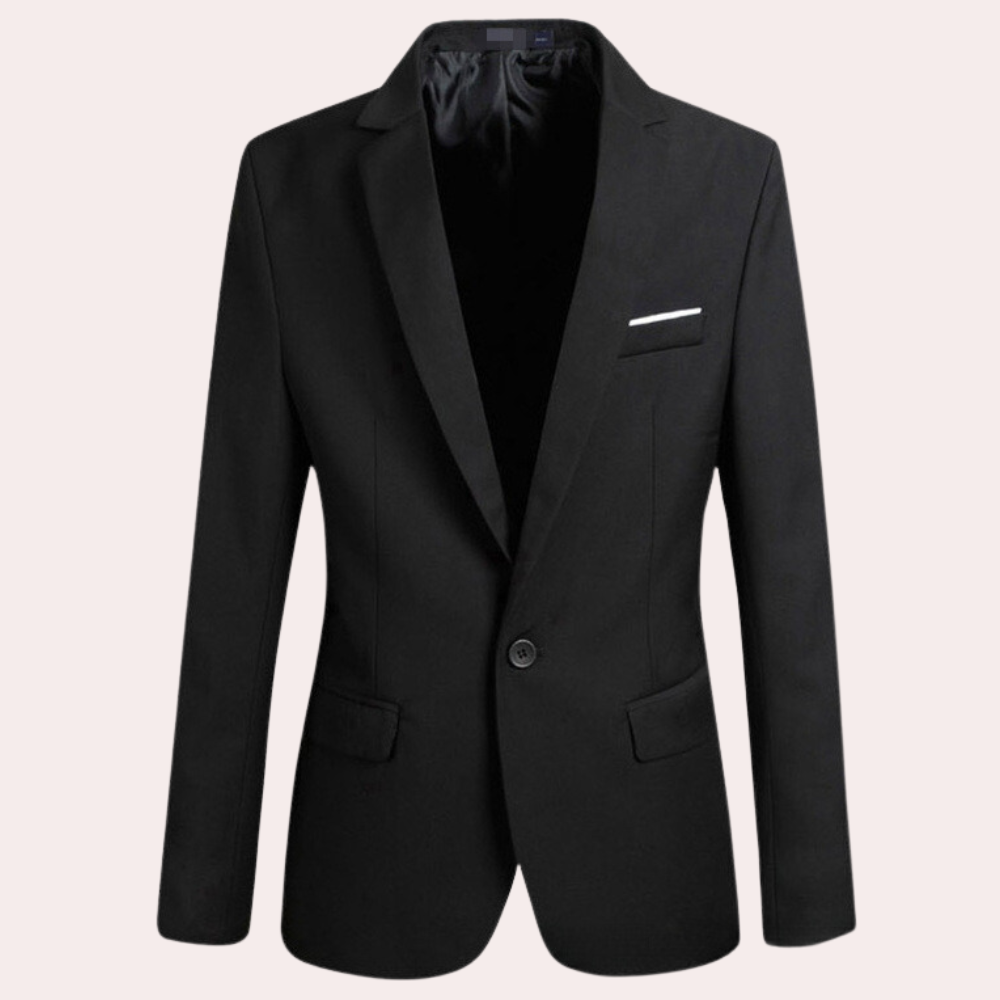 Olaf – Premium Slim Fit Blazer voor Heren – Elegante blazer in slim fit, gemaakt van hoogwaardige materialen voor een verfijnde uitstraling. Perfect voor zakelijke en formele gelegenheden. De blazer biedt een moderne pasvorm en een chique afwerking voor een stijlvolle look.