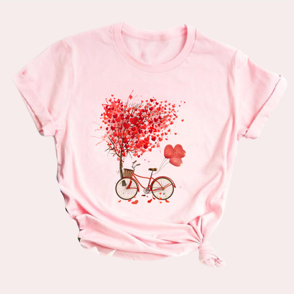 Mirielle - Zomers Dames T-shirt met Decoratieve Print – Comfortabel en Stijlvol Shirt voor Casual Looks en Zonnige Dagen.