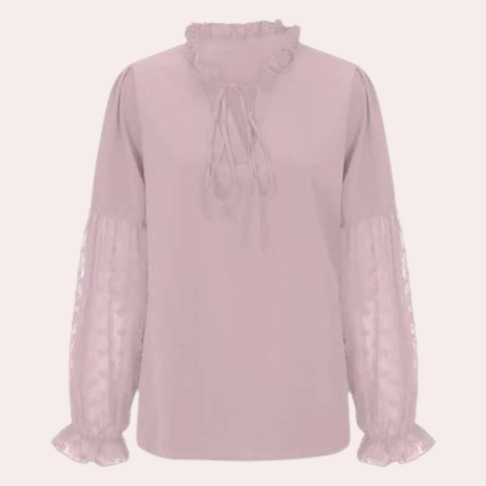 Stijlvolle damesblouse – Elegante blouse met lange mouwen en verfijnde afwerking, perfect voor zowel zakelijke als casual gelegenheden. Comfortabele pasvorm en tijdloos design voor een vrouwelijke uitstraling.