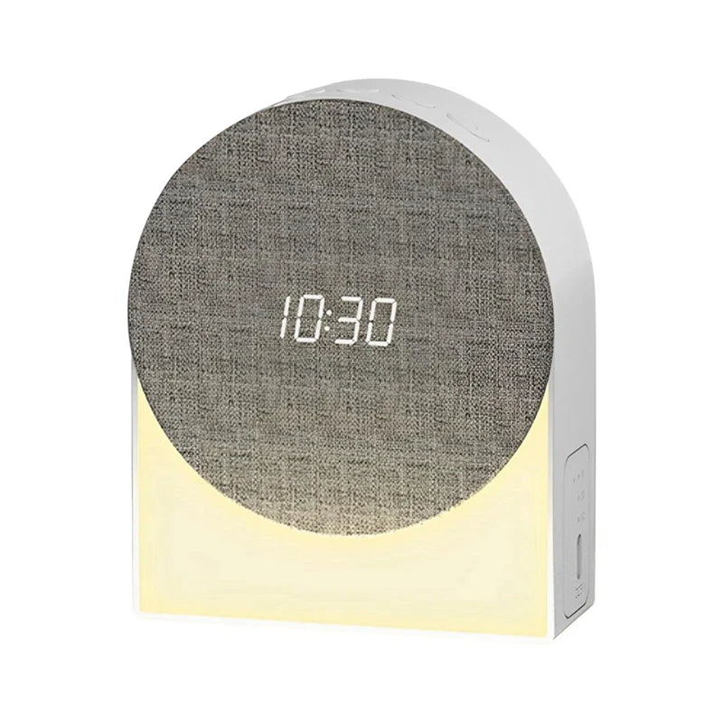 GlowTime digitale wekker met Bluetooth en nachtlampje – modern design, draadloze verbinding en zachte verlichting voor een rustgevende sfeer.