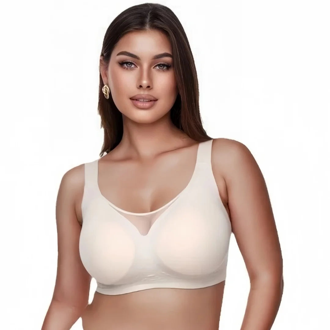 Dames Push-up BH – Draadloze ondersteuning en comfort, ontworpen voor volledige dekking en optimale lift voor grotere borsten. Perfect voor dagelijks gebruik en extra steun zonder concessies te doen aan stijl.