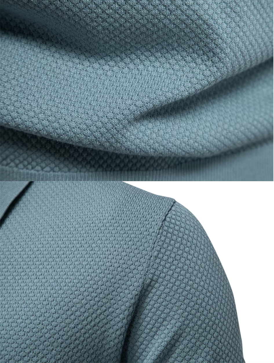 Mika luchtige zomerpolo voor heren – ademende piqué stof met moderne pasvorm en tijdloze look voor warme dagen