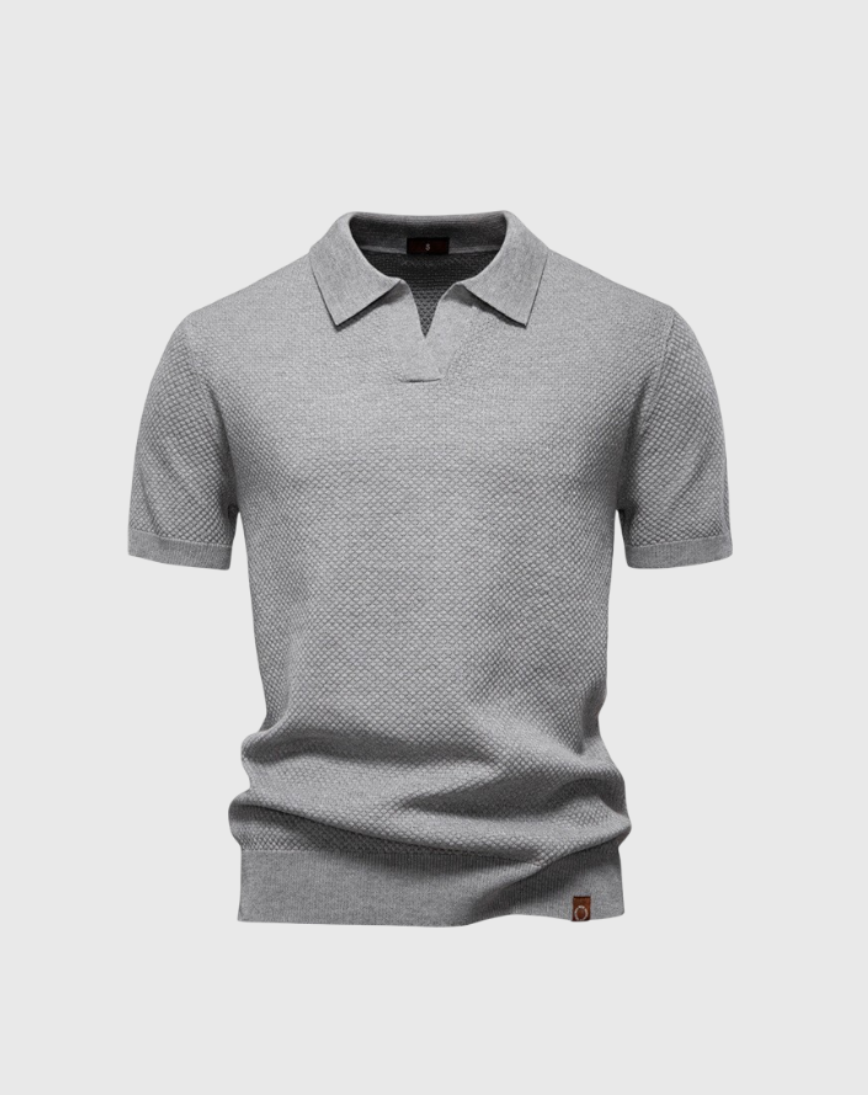 Mika luchtige zomerpolo voor heren – ademende piqué stof met moderne pasvorm en tijdloze look voor warme dagen