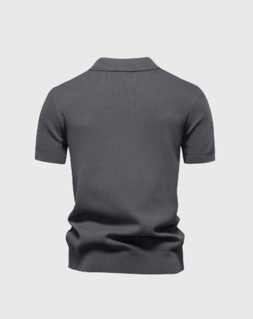 Mika luchtige zomerpolo voor heren – ademende piqué stof met moderne pasvorm en tijdloze look voor warme dagen