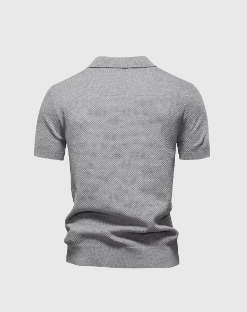 Mika luchtige zomerpolo voor heren – ademende piqué stof met moderne pasvorm en tijdloze look voor warme dagen