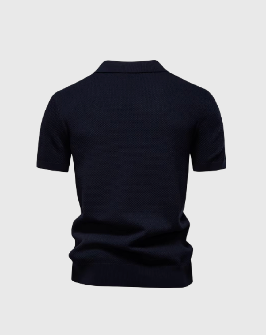 Mika luchtige zomerpolo voor heren – ademende piqué stof met moderne pasvorm en tijdloze look voor warme dagen