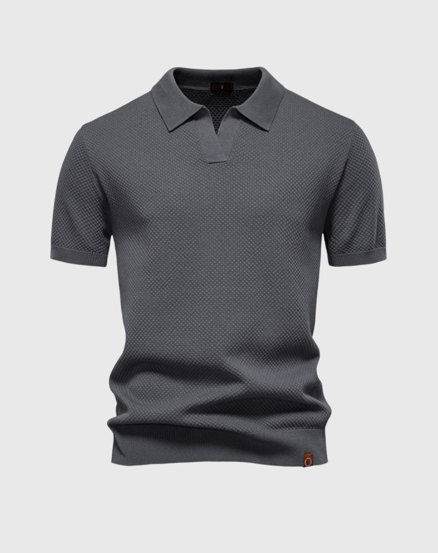 Mika luchtige zomerpolo voor heren – ademende piqué stof met moderne pasvorm en tijdloze look voor warme dagen