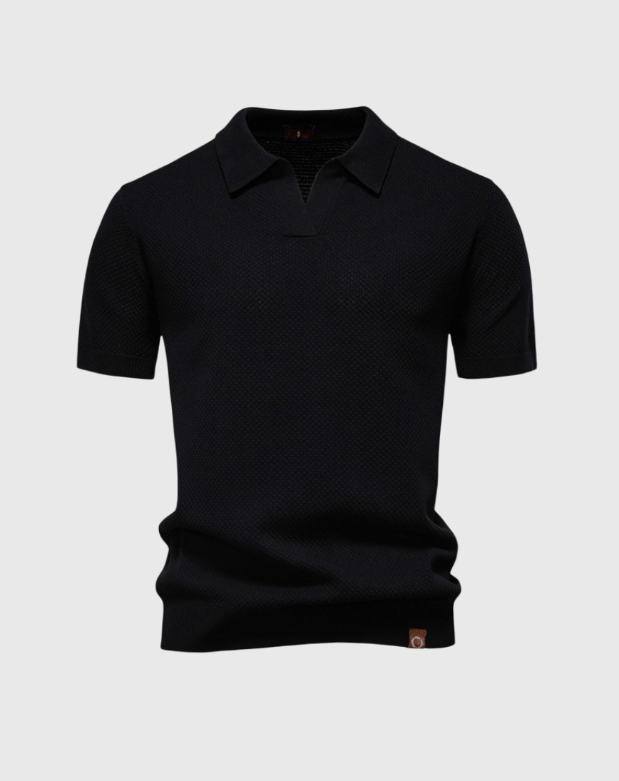 Mika luchtige zomerpolo voor heren – ademende piqué stof met moderne pasvorm en tijdloze look voor warme dagen