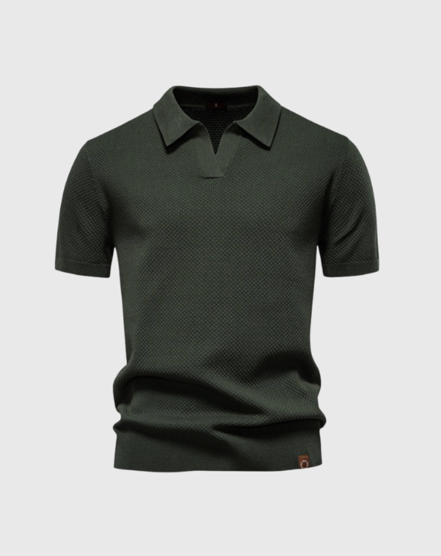 Mika luchtige zomerpolo voor heren – ademende piqué stof met moderne pasvorm en tijdloze look voor warme dagen