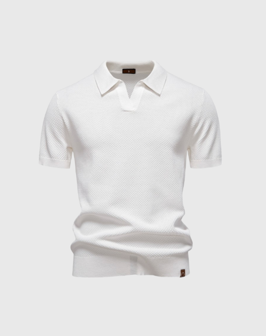 Mika luchtige zomerpolo voor heren – ademende piqué stof met moderne pasvorm en tijdloze look voor warme dagen