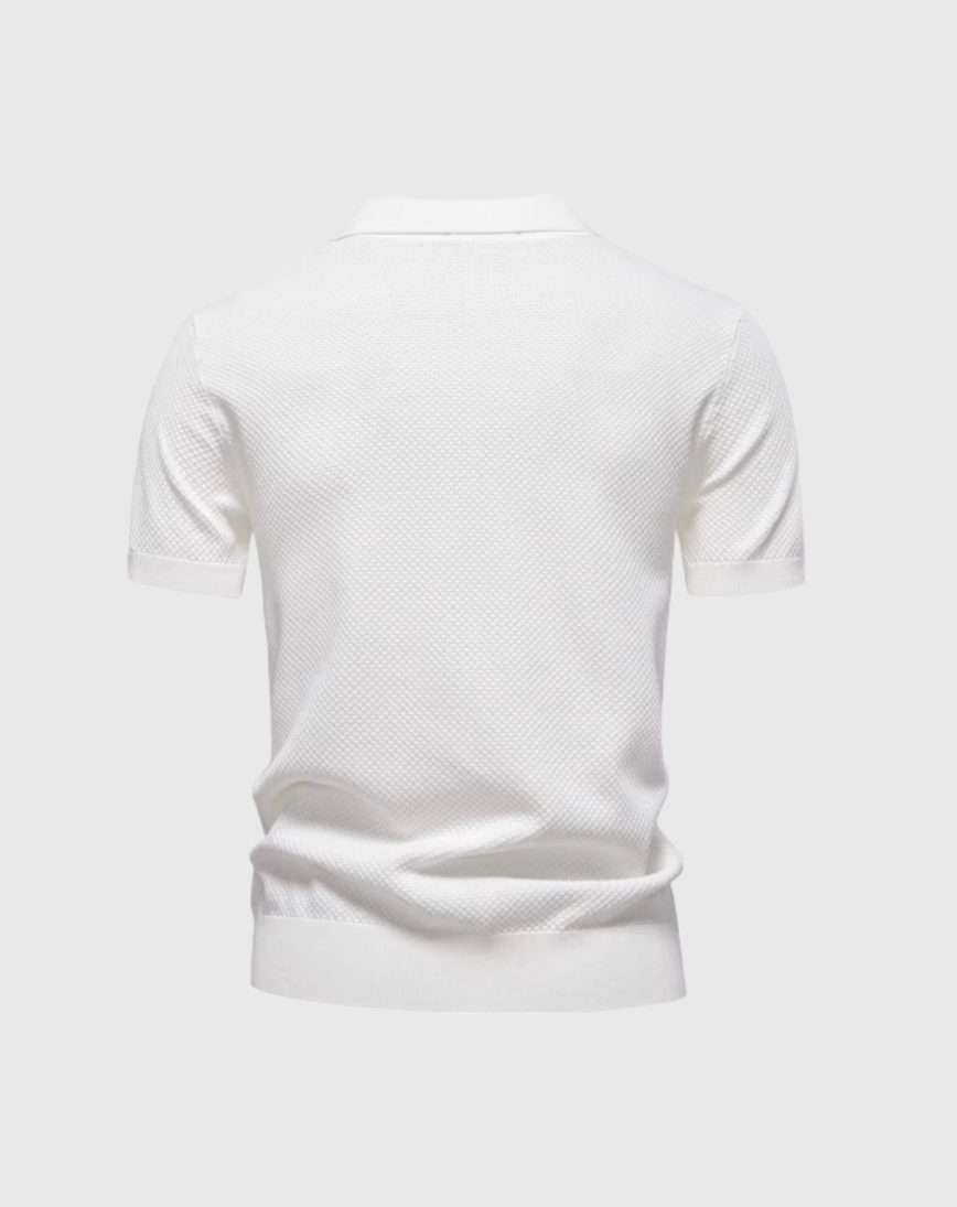 Mika luchtige zomerpolo voor heren – ademende piqué stof met moderne pasvorm en tijdloze look voor warme dagen