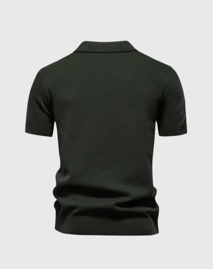 Mika luchtige zomerpolo voor heren – ademende piqué stof met moderne pasvorm en tijdloze look voor warme dagen