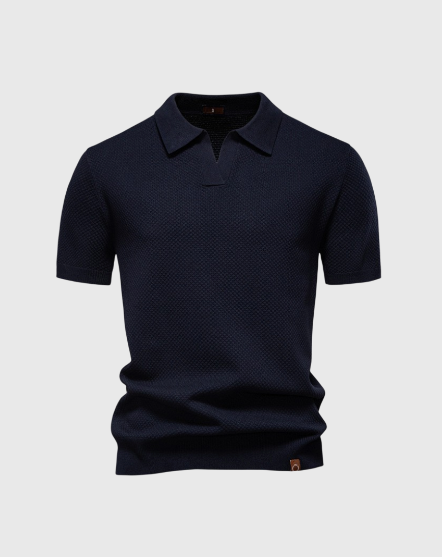 Mika luchtige zomerpolo voor heren – ademende piqué stof met moderne pasvorm en tijdloze look voor warme dagen