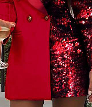 Feestelijke blazerjurk met glitters – Stijlvolle en glamoureuze jurk voor de feestdagen, voor een sprankelende en elegante uitstraling.