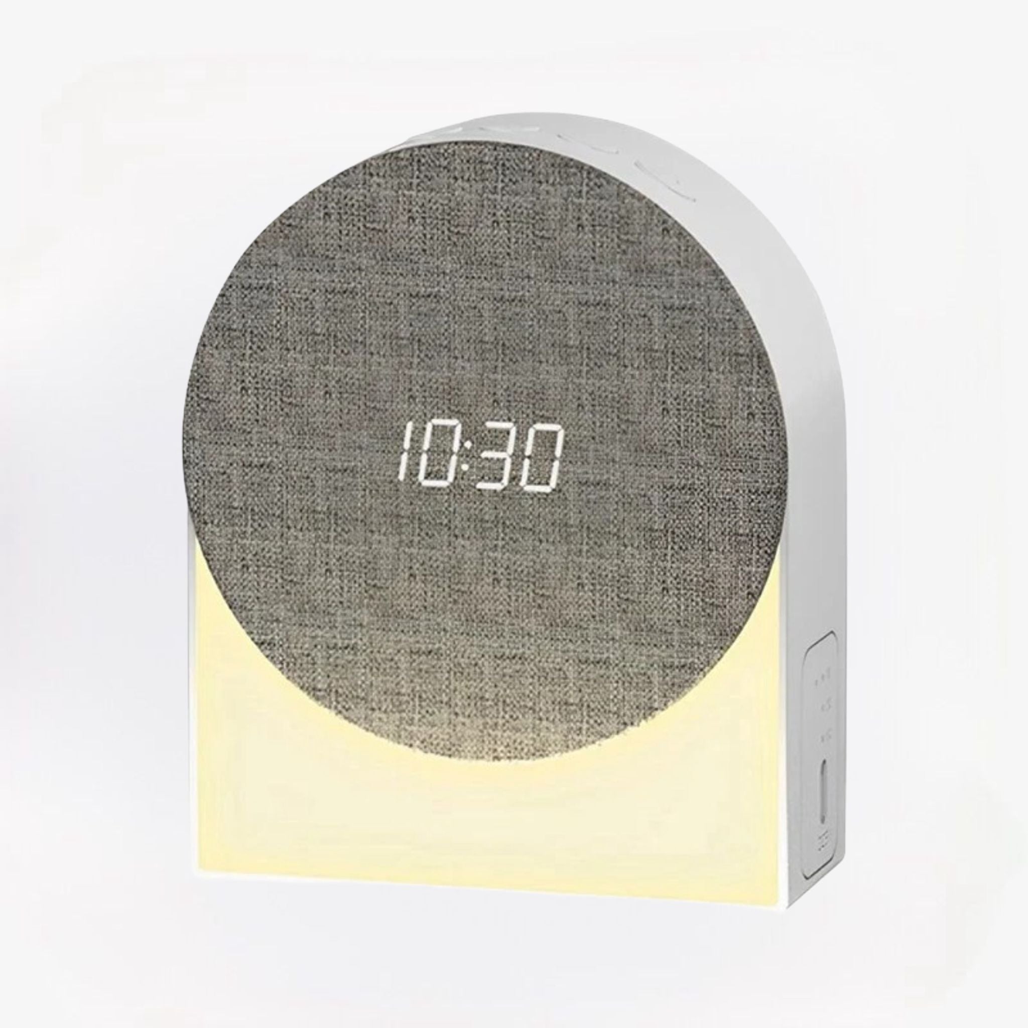 GlowTime digitale wekker met Bluetooth en nachtlampje – modern design, draadloze verbinding en zachte verlichting voor een rustgevende sfeer.