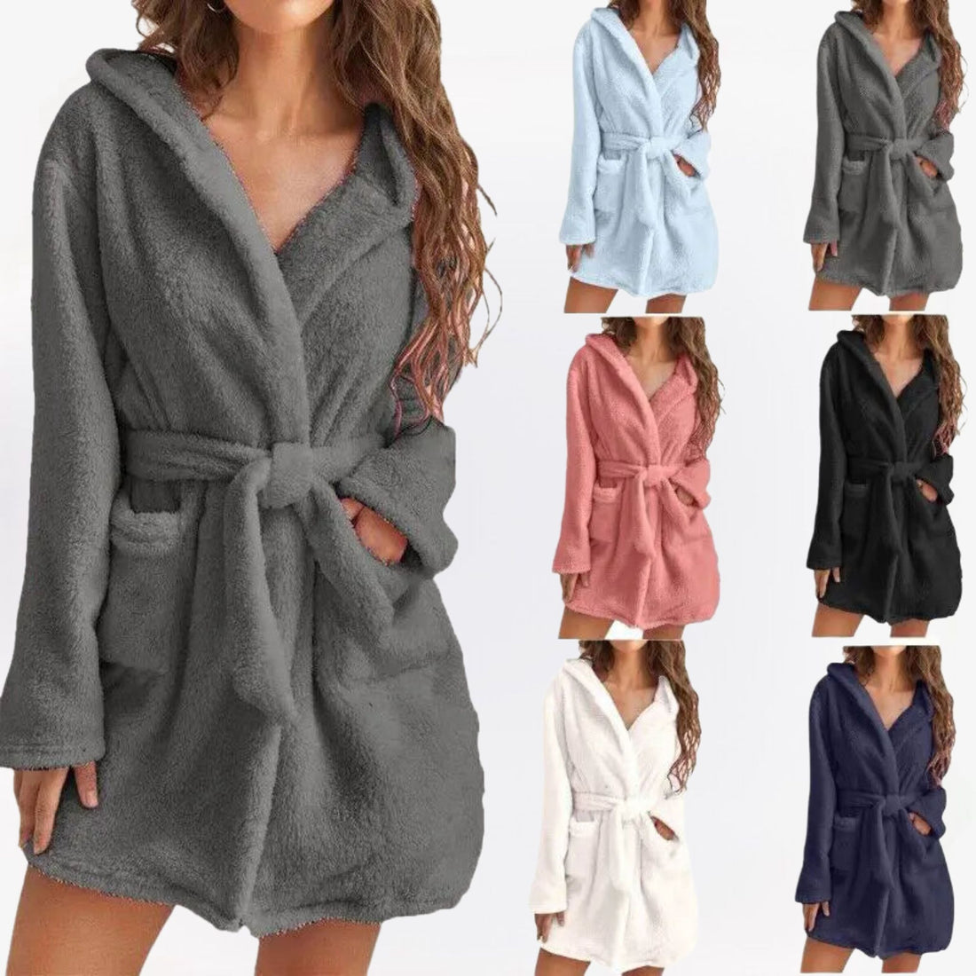 Luxe fleece badjas voor dames en heren – zachte en warme badjas met comfortabele pasvorm, ideaal voor ontspannen momenten thuis of na het douchen.