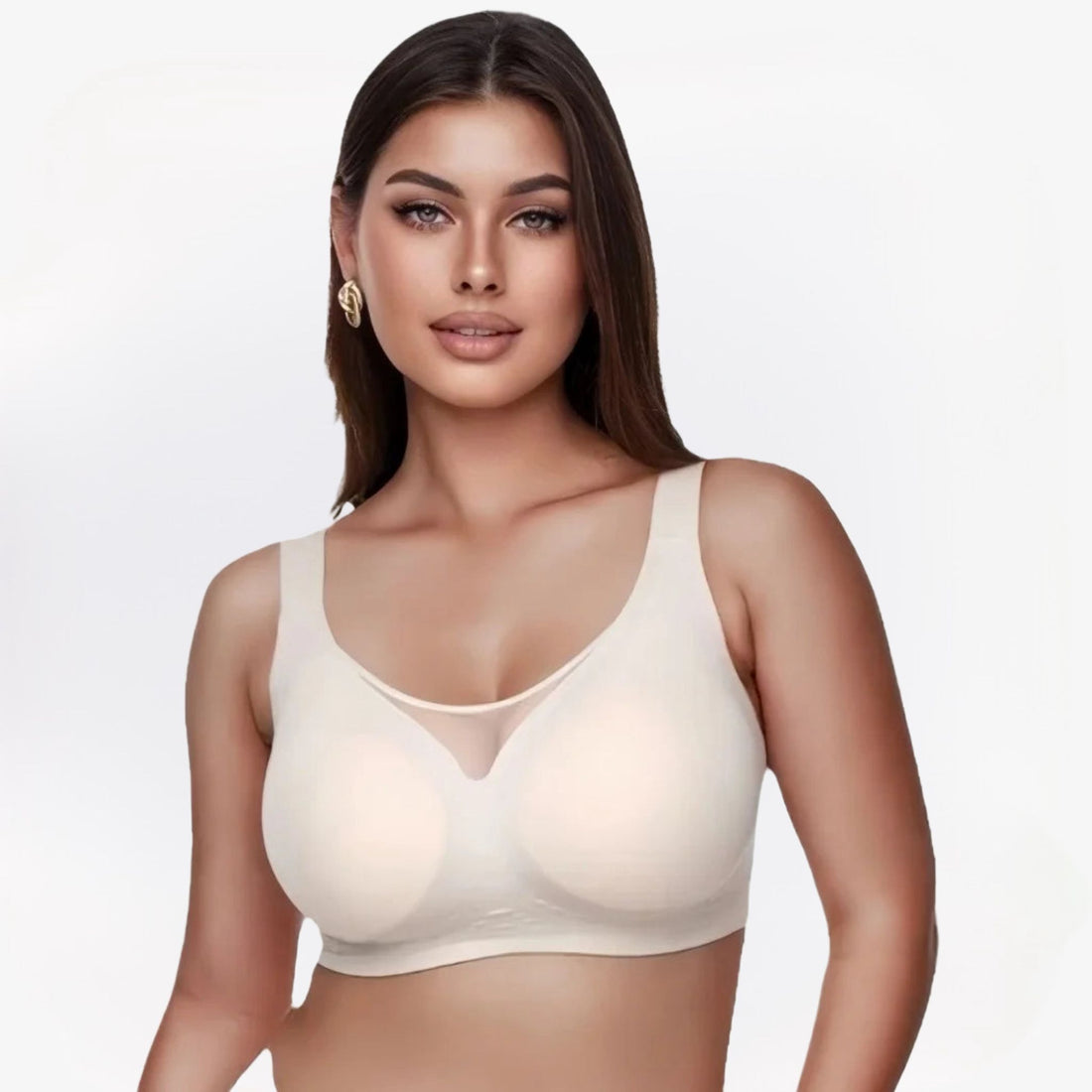 Dames Push-up BH – Draadloze ondersteuning en comfort, ontworpen voor volledige dekking en optimale lift voor grotere borsten. Perfect voor dagelijks gebruik en extra steun zonder concessies te doen aan stijl.