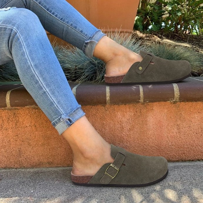 Livia leren Boston-sandalen voor dames – stijlvolle en comfortabele sandalen van hoogwaardig leer, perfecte pasvorm voor dagelijks gebruik en zomerse outfits.