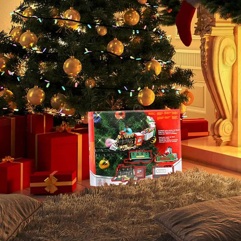 SantaTrain kinder kersttrein – kleurrijk en duurzaam speelgoed, stimuleert creatief spel en brengt feestelijke kerstsfeer in huis.