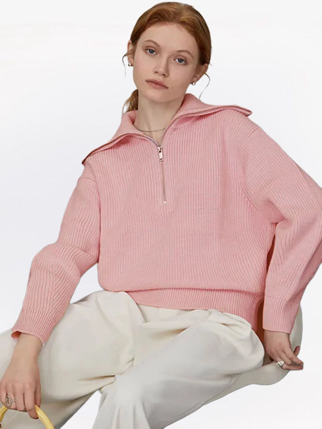 Lucia gebreide damestrui – warme en zachte trui met comfortabele pasvorm, ideaal voor casual winterlooks en stijlvolle laagjes.