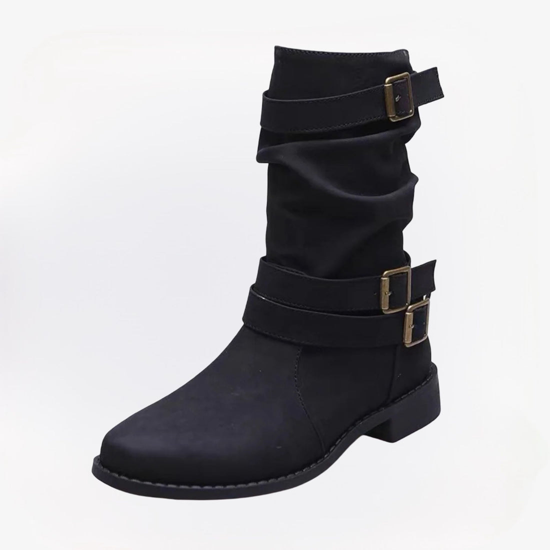 Marisse enkellaarsjes voor dames – stoere leren laarsjes met multiple gespen en ritssluiting, comfortabele pasvorm en trendy design voor herfst- en winterlooks.