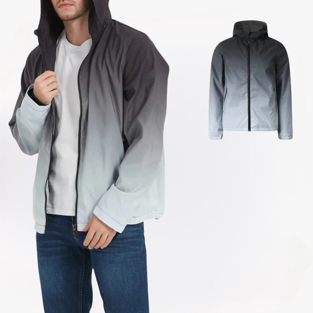 TIMO waterdicht herenjack met capuchon – lichtgewicht en ademend met verstelbare capuchon, ideaal voor bescherming tegen regen en wind.