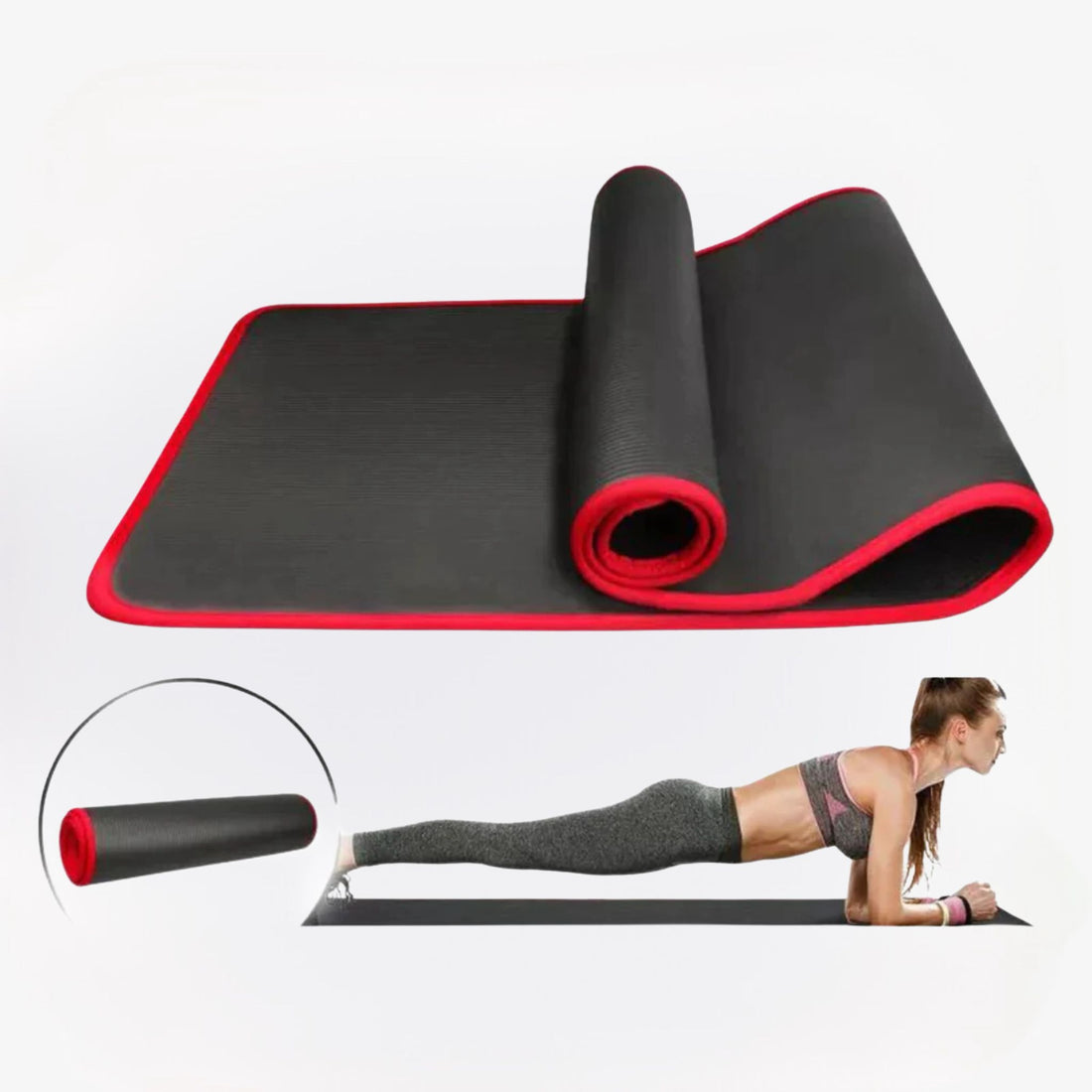 YogaPro extra dikke antislip yogamat in diverse kleuren – duurzaam materiaal, comfortabele demping en perfecte grip voor yoga en fitness.