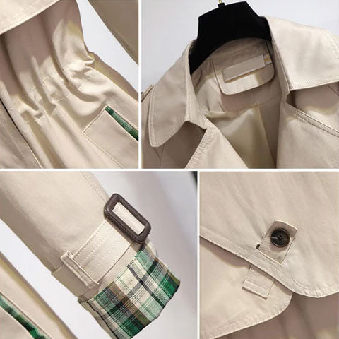 EMILIA elegante zomer trenchcoat voor dames, lichtgewicht met klassieke knoopsluiting en ceintuur, perfect voor stijlvolle zomerse outfits.