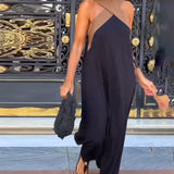 Elegante Maxi Jurk met Open Rug
