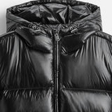 Gewatteerde oversized puffer jas met capuchon