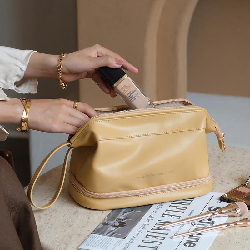 Rose slimme reis-make-up tas – stijlvolle en ruime organizer met grote capaciteit. Handig ontwerp voor overzichtelijke opbergruimte, perfect voor onderweg.