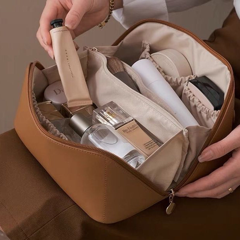 Rose slimme reis-make-up tas – stijlvolle en ruime organizer met grote capaciteit. Handig ontwerp voor overzichtelijke opbergruimte, perfect voor onderweg.