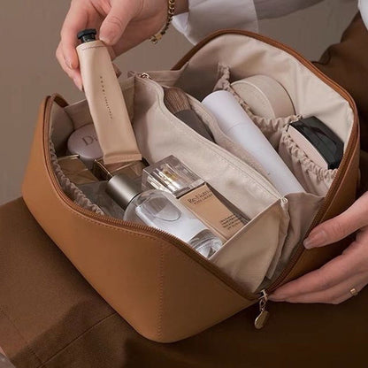 Rose slimme reis-make-up tas – stijlvolle en ruime organizer met grote capaciteit. Handig ontwerp voor overzichtelijke opbergruimte, perfect voor onderweg.