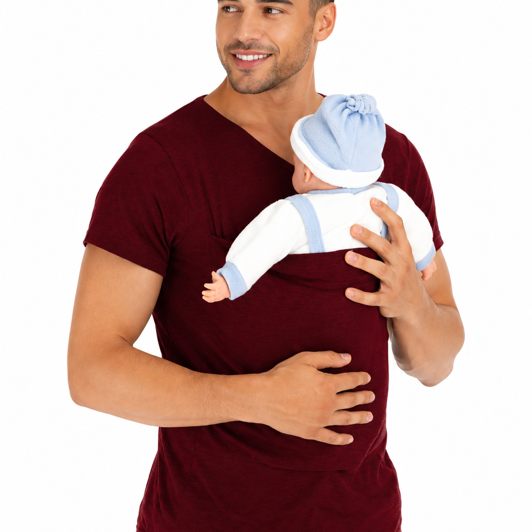 T-Shirt met Geïntegreerde Babydragerzak