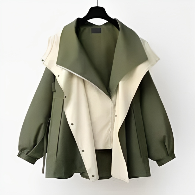 Dames regenjas met knopen in diverse kleuren – waterdicht materiaal, stijlvolle pasvorm en comfortabele bescherming tegen regen.