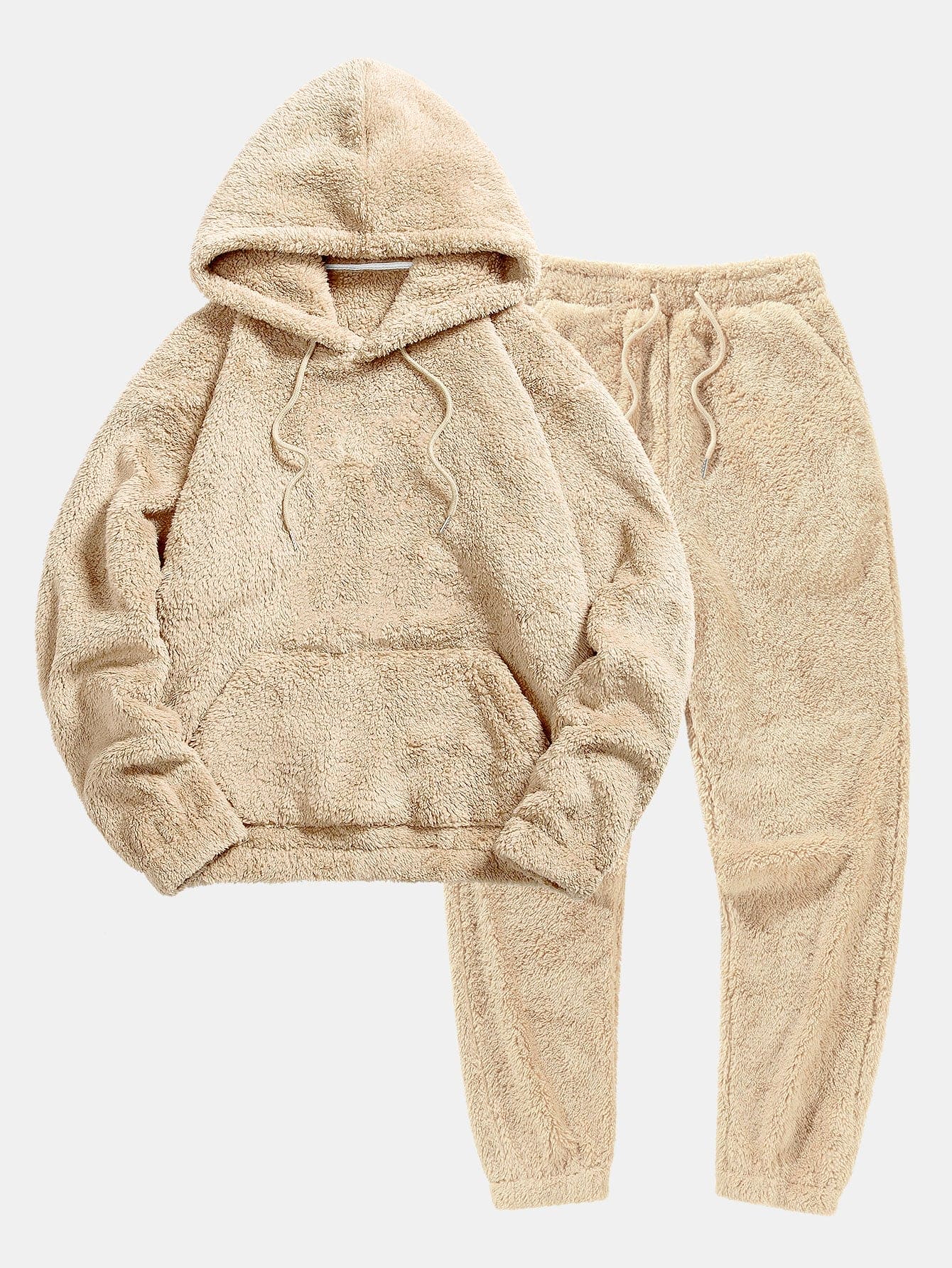 Tweedelige teddy outfit – ultrazachte stof met comfortabele pasvorm, trendy look en ideaal voor casual of lounge wear