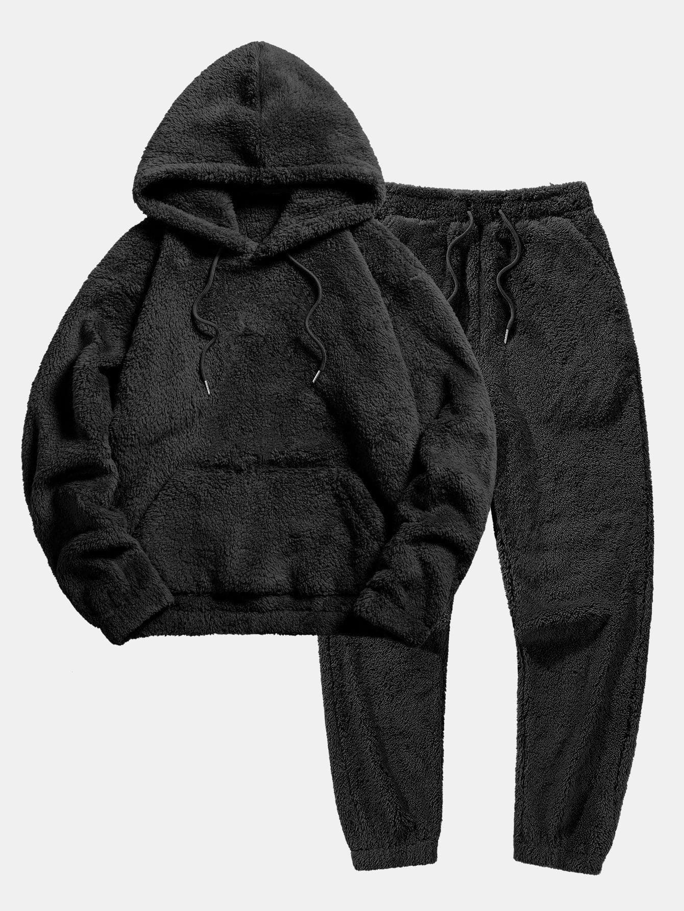 Tweedelige teddy outfit – ultrazachte stof met comfortabele pasvorm, trendy look en ideaal voor casual of lounge wear