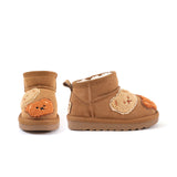 BearSteps bruine kinder enkellaarsjes met schattig berenmotief – warme, comfortabele en stevige laarsjes voor dagelijks gebruik en avontuurlijke speelmomenten.