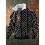 Fleece trui met hoge gevoerde kraag