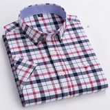 Stefen klassiek katoenen overhemd voor heren – slim-fit met stijlvol patroon, ademend en comfortabel, ideaal voor werk, casual of feestelijke gelegenheden.