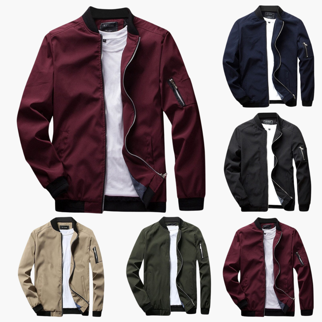 Brent stijlvolle bomberjack voor heren – moderne jas met comfortabele pasvorm, duurzame stof en tijdloos design, ideaal voor casual en streetwear looks.