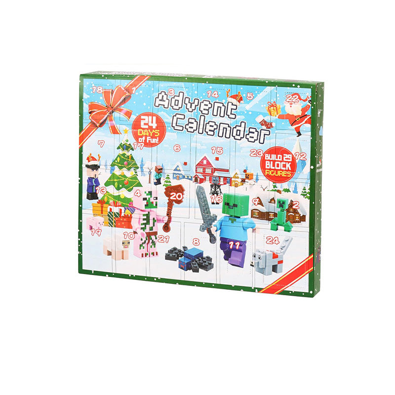 Minecraft adventskalender 2025 editie – feestelijke kalender met verrassingen, themaspeelgoed en ideaal voor kinderen en fans van Minecraft.