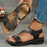 Dames Sandalen met Plateauzool en Klittenbandsluiting