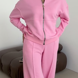 Tweedelige Set met Ritsjack en Wijde Broek